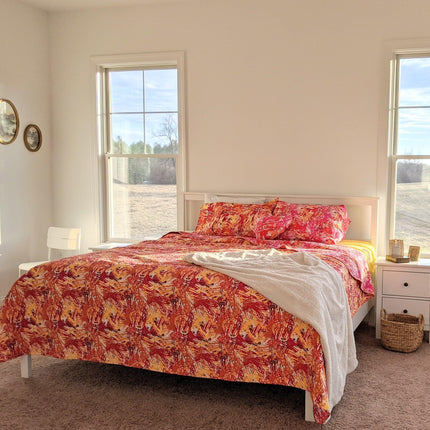 DaDa Bedding Lovely Pop of Colors Lightweight Reversible Quilted Bedspread Set (KBJ1625)