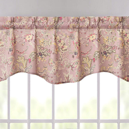 DaDa Bedding Bohemian Purple Burgundy Floral Paisley Window Curtain Valance - 18" x 52" (JHW-868)