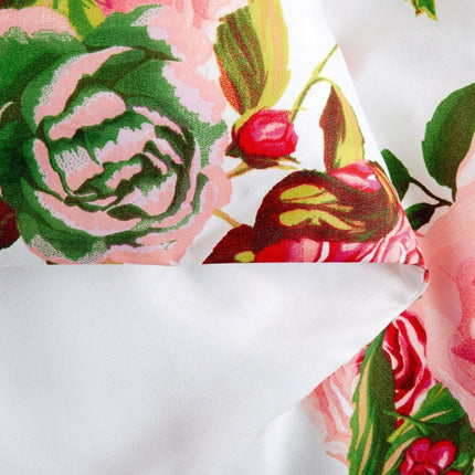 DaDa Bedding Romantic Roses Lovely Spring Pink Floral Duvet Cover Set w/ Pillow Cases (JHW-879)