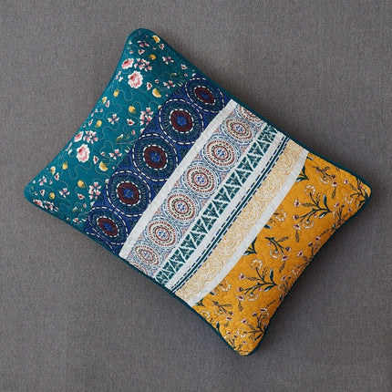 DaDa Bedding Patchwork Bed of Wild Flowers Floral King Size Pillow Sham Cover, 20" x 36" (JHW886)