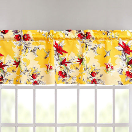 DaDa Bedding Bed in a Bag Bundle Set - Radiant Sunshine Yellow Hummingbirds Floral Bedding Set (JHW-925)