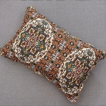 DaDa Bedding Rustic Earthy Cross Motif Folk Ogee Moroccan Scalloped Quilted Bedspread Set (JHW-944)