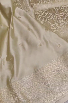 Exclusive Pure Banarasi Mashru Zari Weaving Work Silk Saree