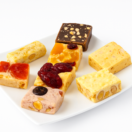 Andy Anand Luxury Italian Nougat Brittle 22 Pieces – Almond, Pistachio, Cherry, Citrus, Imported European Nougat - A Delicious and Traditional Treat - 7 Oz