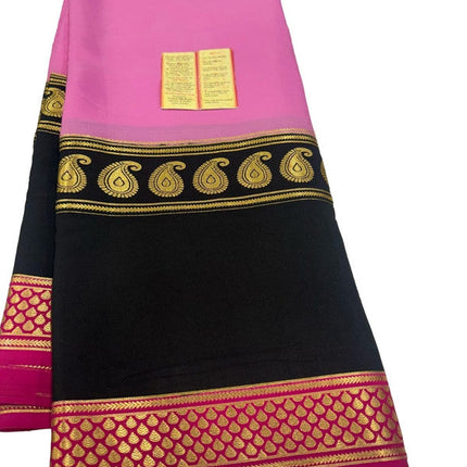 120gm Pure Mysore Silk Saree With Bentex Border