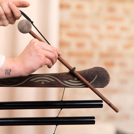 38" Meditation Flow Chime, 432 Hz, 10 Notes, C Minor, Black