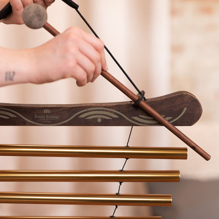 35" Meditation Flow Chime, 440 Hz, 10 Notes, D Major, Bronze