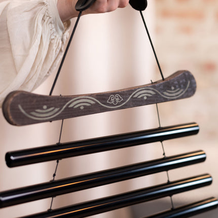 38" Meditation Flow Chime, 432 Hz, 10 Notes, E Minor, Black