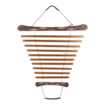 35" Meditation Flow Chime, 440 Hz, 10 Notes, G Major, Bronze