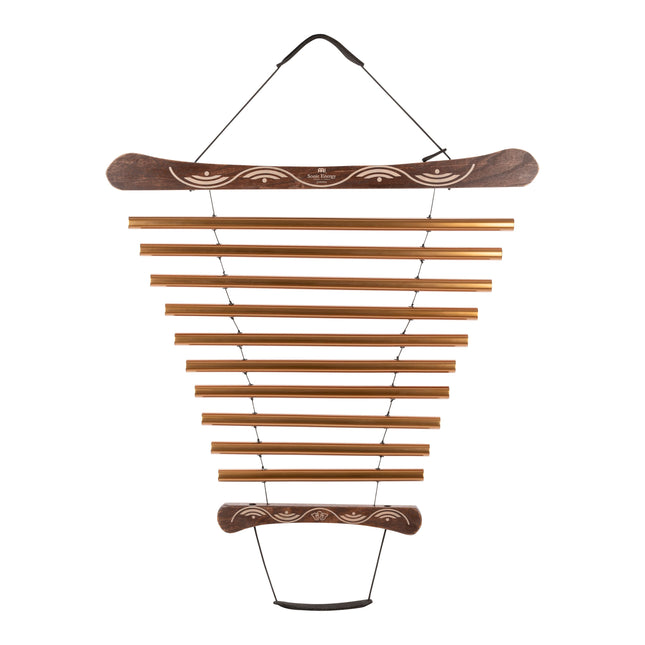 35" Meditation Flow Chime, 440 Hz, 10 Notes, G Major, Bronze