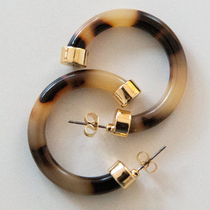Mini Hoops - Tortoise Shell