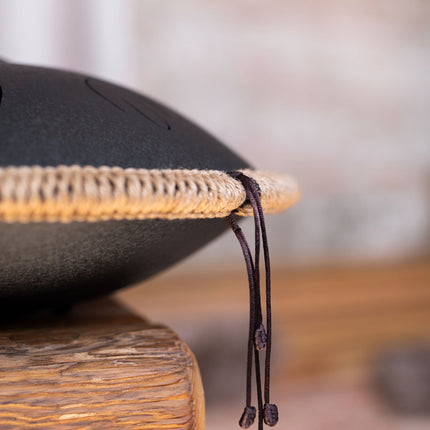 16" Octave Steel Tongue Drum, D Kurd, Black