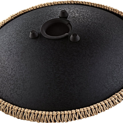 16" Octave Steel Tongue Drum, D Kurd, Black