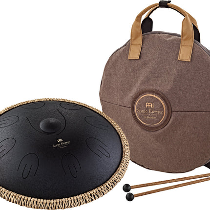 16" Octave Steel Tongue Drum, D Kurd, Black