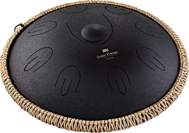 16" Octave Steel Tongue Drum, D Kurd, Black