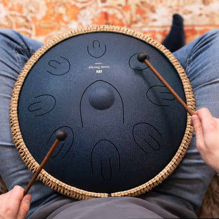 16" Octave Steel Tongue Drum, D Amara, Navy Blue