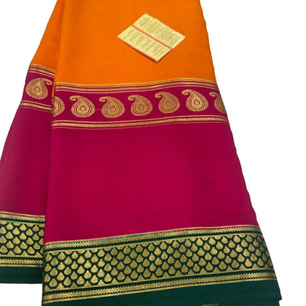 120gm Pure Mysore Silk Saree With Bentex Border