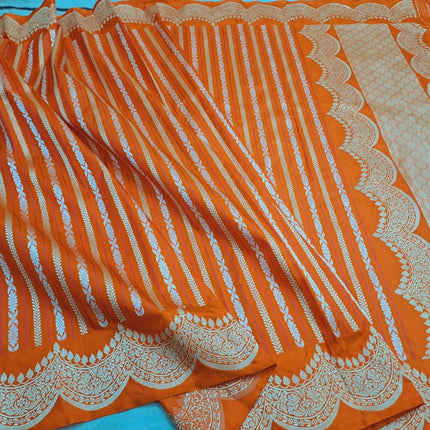 Exclusive Handloom Pure Banarasi Katan Silk Smooth and Soft Fabric Saree