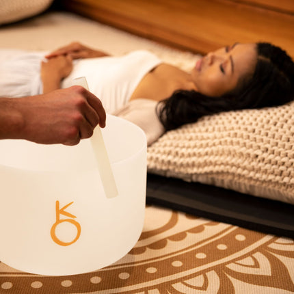 12" Planetary Tuned Crystal Singing Bowl, Chiron 172.86 Hz