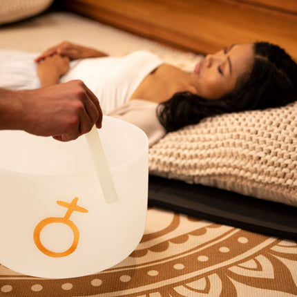 12" Planetary Tuned Crystal Singing Bowl, Earth Platonic Year 172.06 Hz