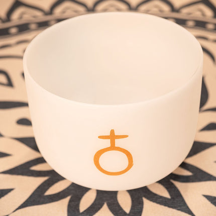 12" Planetary Tuned Crystal Singing Bowl, Earth Year / Om 136.10 Hz