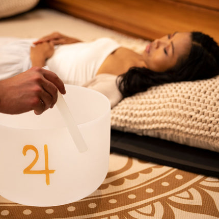 12" Planetary Tuned Crystal Singing Bowl, Jupiter 183.58 Hz