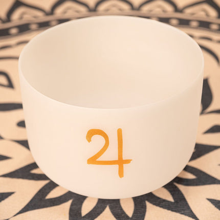 12" Planetary Tuned Crystal Singing Bowl, Jupiter 183.58 Hz