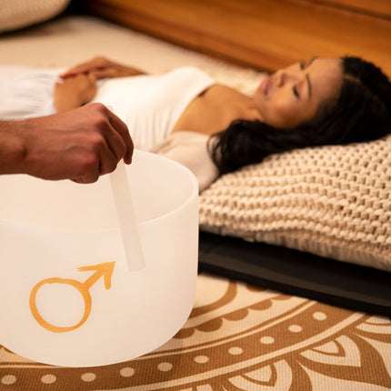 12" Planetary Tuned Crystal Singing Bowl, Mars 144.72 Hz