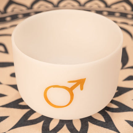 12" Planetary Tuned Crystal Singing Bowl, Mars 144.72 Hz