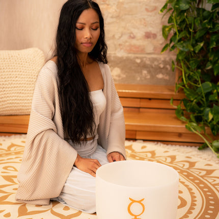 12" Planetary Tuned Crystal Singing Bowl, Mercury 141.27 Hz