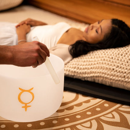 12" Planetary Tuned Crystal Singing Bowl, Mercury 141.27 Hz