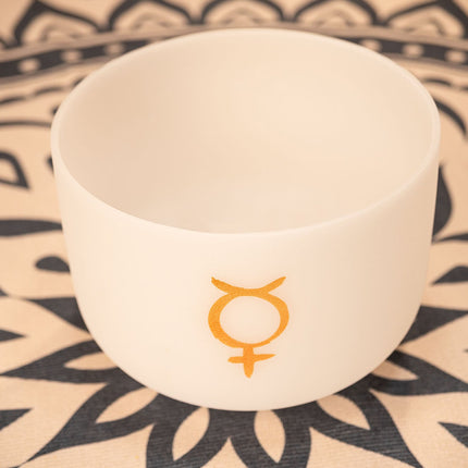 12" Planetary Tuned Crystal Singing Bowl, Mercury 141.27 Hz