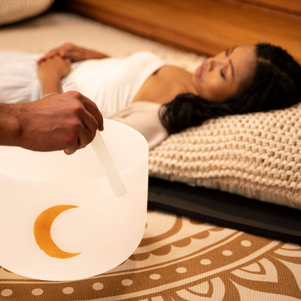 12" Planetary Tuned Crystal Singing Bowl, Synodic Moon 210.42 Hz