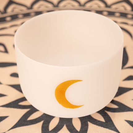 12" Planetary Tuned Crystal Singing Bowl, Synodic Moon 210.42 Hz