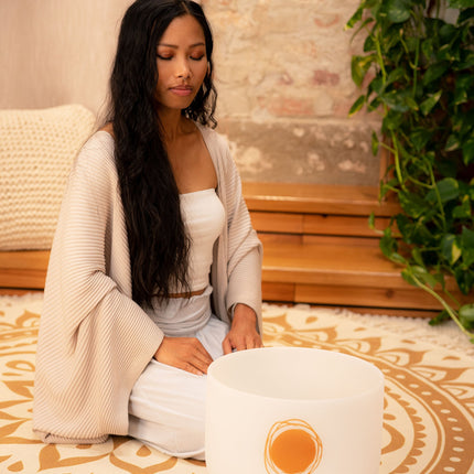 12" Planetary Tuned Crystal Singing Bowl, Schumann Resonance 250.56 Hz