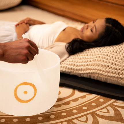 12" Planetary Tuned Crystal Singing Bowl, Sun 126.22 Hz