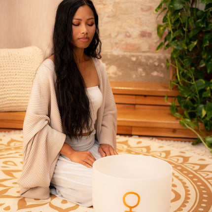 12" Planetary Tuned Crystal Singing Bowl, Venus 221.23 Hz