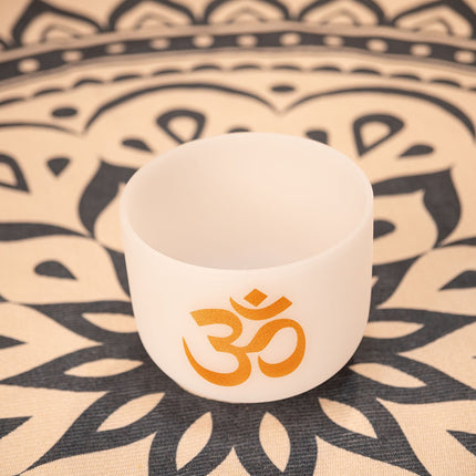 8" Planetary Tuned Crystal Singing Bowl, OM