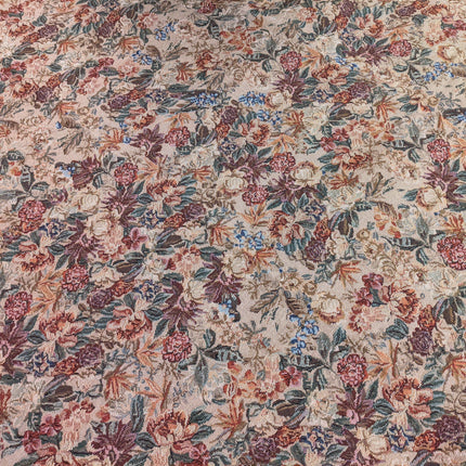 DaDa Bedding Wildflower Wonderland Floral Golden Beige Tan Square Dining Table Cloth (3100)