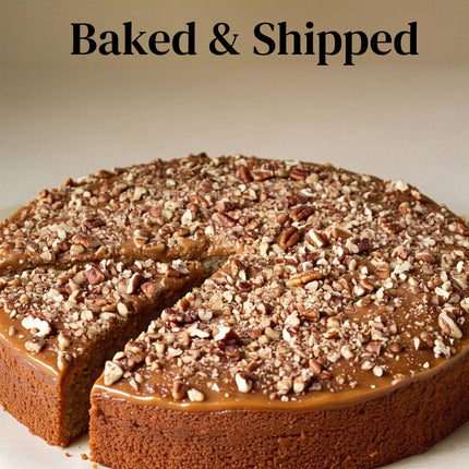 Andy Anand Deliciously Indulgent Sugar Free Pecan Cake 9" - Freshly Baked Cakes For Sale - Savor Rich Cake Treat (2 lbs)