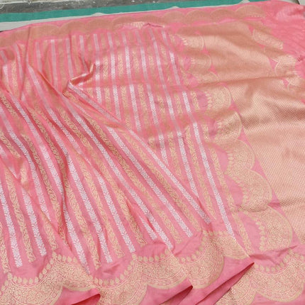 Exclusive Handloom Pure Banarasi Katan Silk Smooth and Soft Fabric Saree