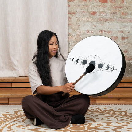 20" Ritual Drum, Moon Phases, True Feel Synthetic Head