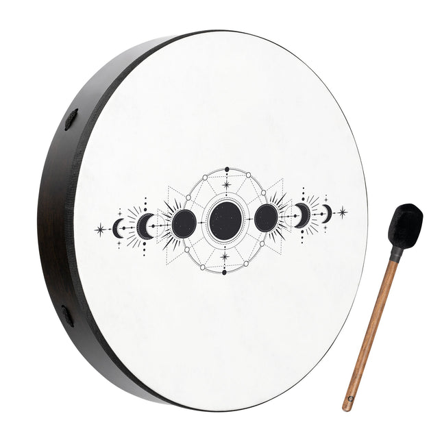 20" Ritual Drum, Moon Phases, True Feel Synthetic Head