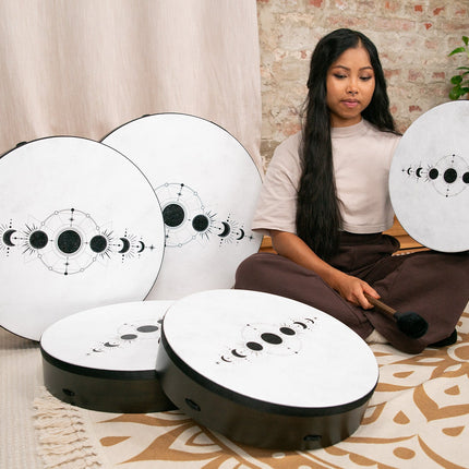 22" Ritual Drum, Moon Phases, True Feel Synthetic Head