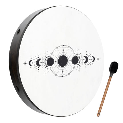 22" Ritual Drum, Moon Phases, True Feel Synthetic Head