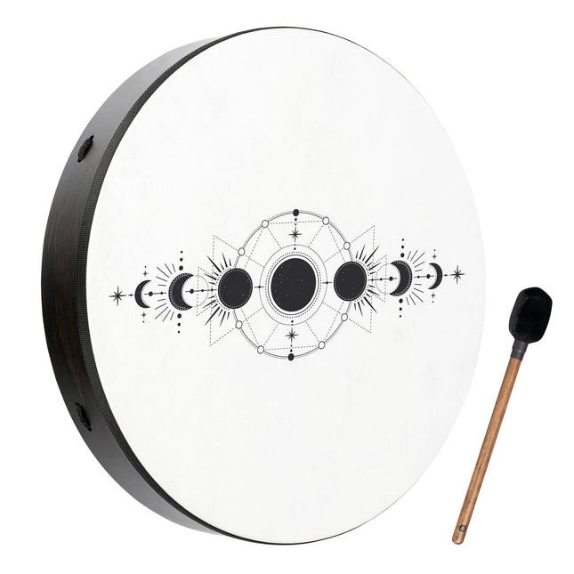 22" Ritual Drum, Moon Phases, True Feel Synthetic Head