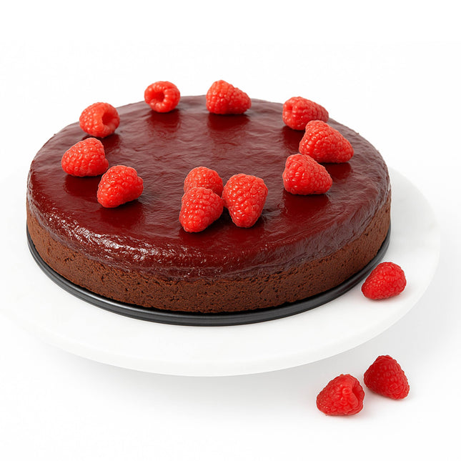 Andy Anand Chocolate Raspberry Truffle Cake 9" with Real Chocolate Truffles: Perfect Handmade Cakes Freshly Baked  - 2.8 lbs
