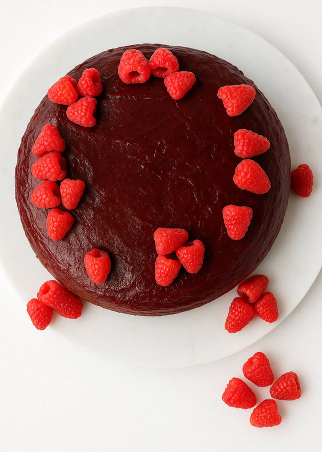 Andy Anand Sugar Free Raspberry Chocolate Truffle Cake 9" with Real Chocolate Truffles: Amazing Freshly Baked Cakes For Sale,  Creamy, Moist & Delectable - 2.8 lbs