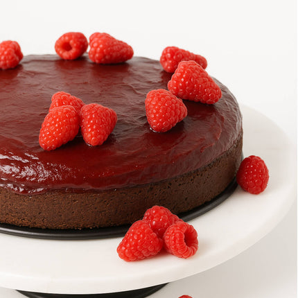 Andy Anand Sugar Free Raspberry Chocolate Truffle Cake 9" with Real Chocolate Truffles: Amazing Freshly Baked Cakes For Sale,  Creamy, Moist & Delectable - 2.8 lbs