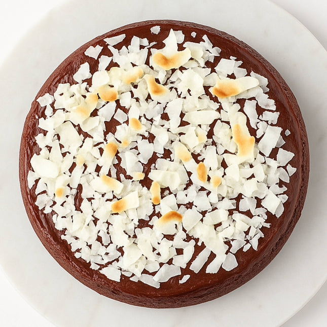 Andy Anand Exquisite 9" Gluten Free Raspberry Chocolate Truffle Coconut Cake 9" with Real Chocolate Truffles: Always Made in Small Batches with Fresh Ingredients - 2.8 lbs